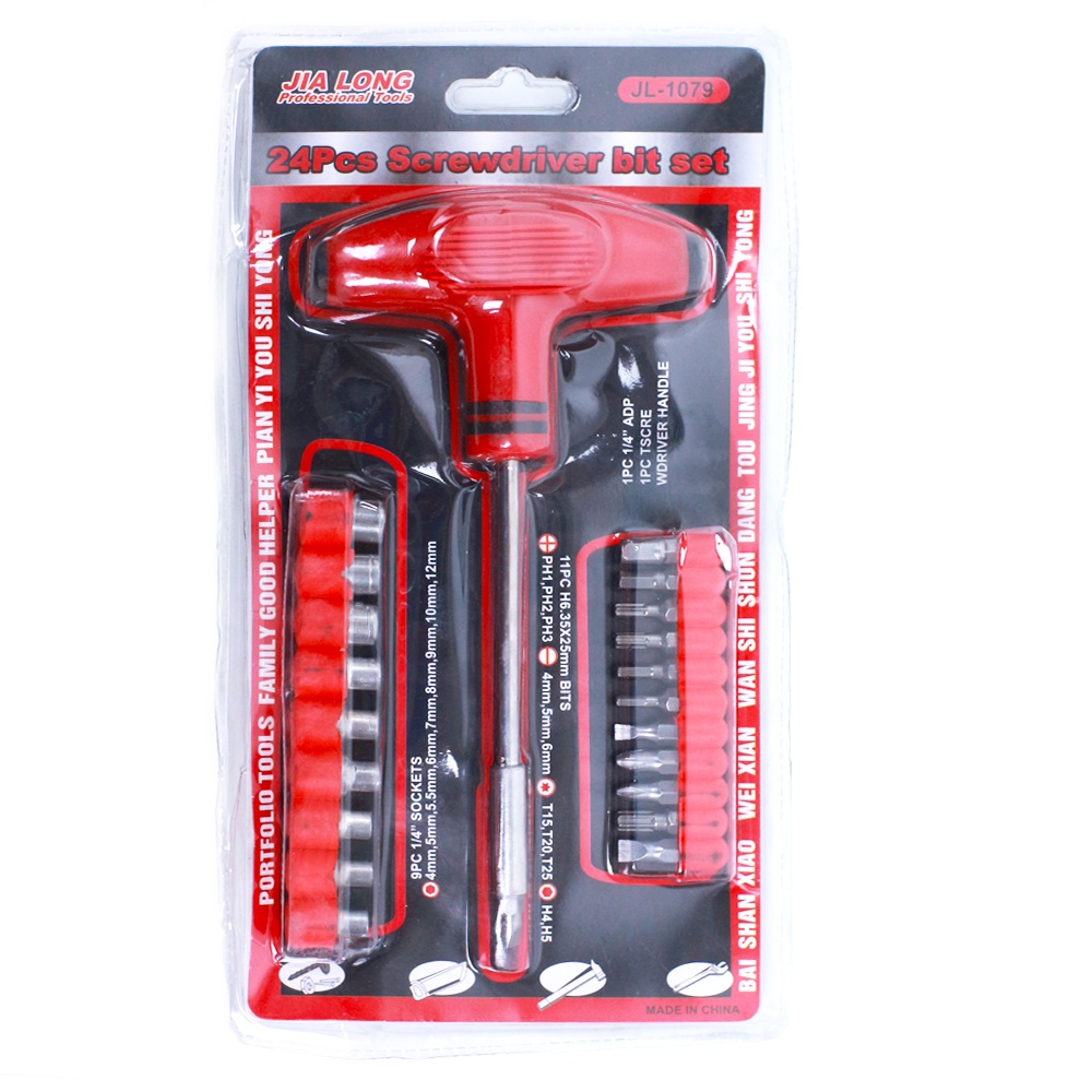 Obeng Screwdriver Bit Set 24 pcs GJ-16 Obeng Screwdriver Set