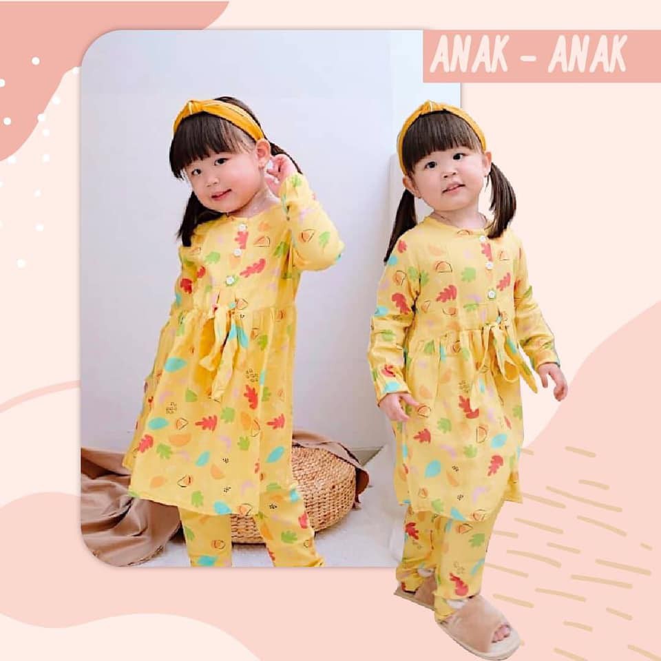 Piyama anak dan dewasa BABYDOLL MOTIF by ANAYA DAILYWEAR