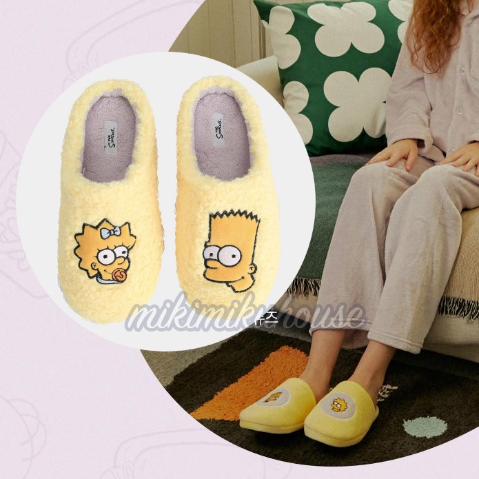 SHOOPEN X THE SIMPSONS WINTER SLIPPER AFDR79T13 BT21 LINE KAKAO OFFICIAL COLLAB SHOES SPAO SIMPSON B