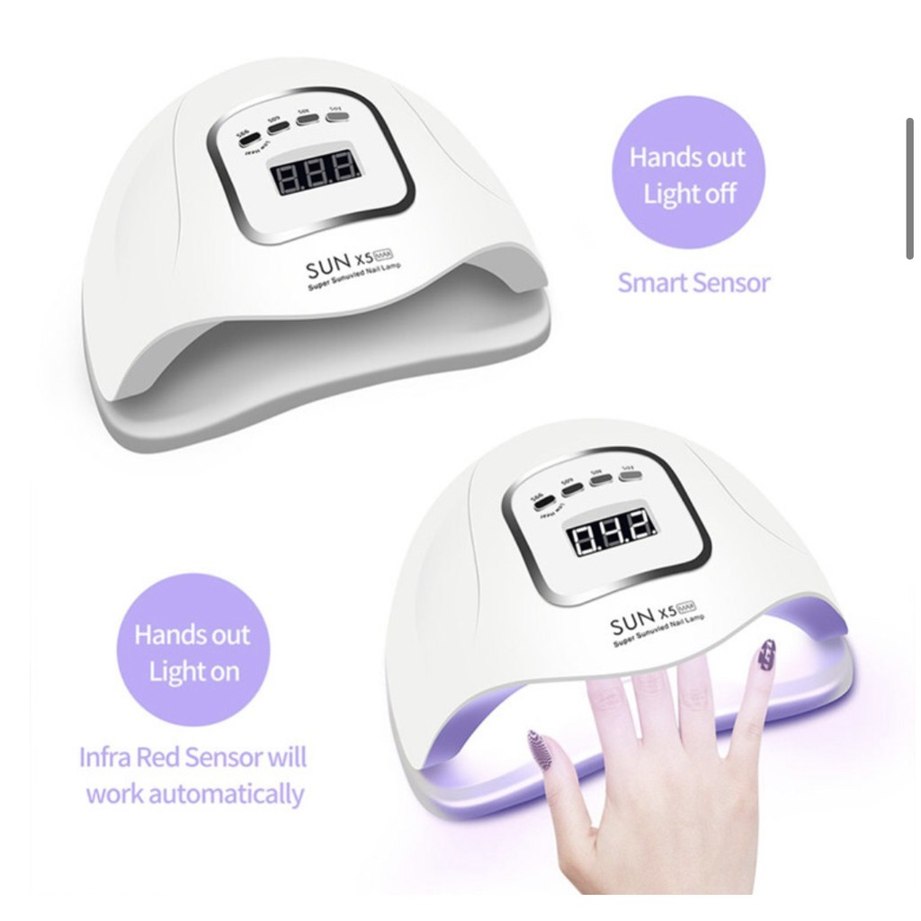 SUN UV X5 MAX 110W Pengering Kutek Gel Sensor Otomatis Nail Dryer