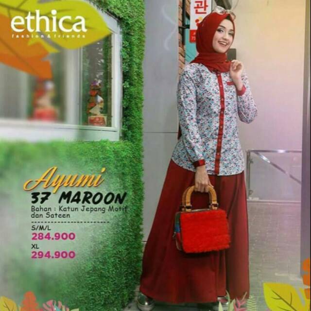 SETELAN ETHICA AYUMI 37 MAROON