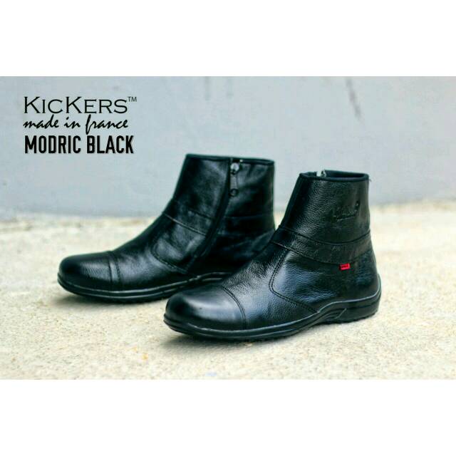 Sepatu Pantofel Boots Resliting Pria Kickers Modric Original Handmade Murah Banget