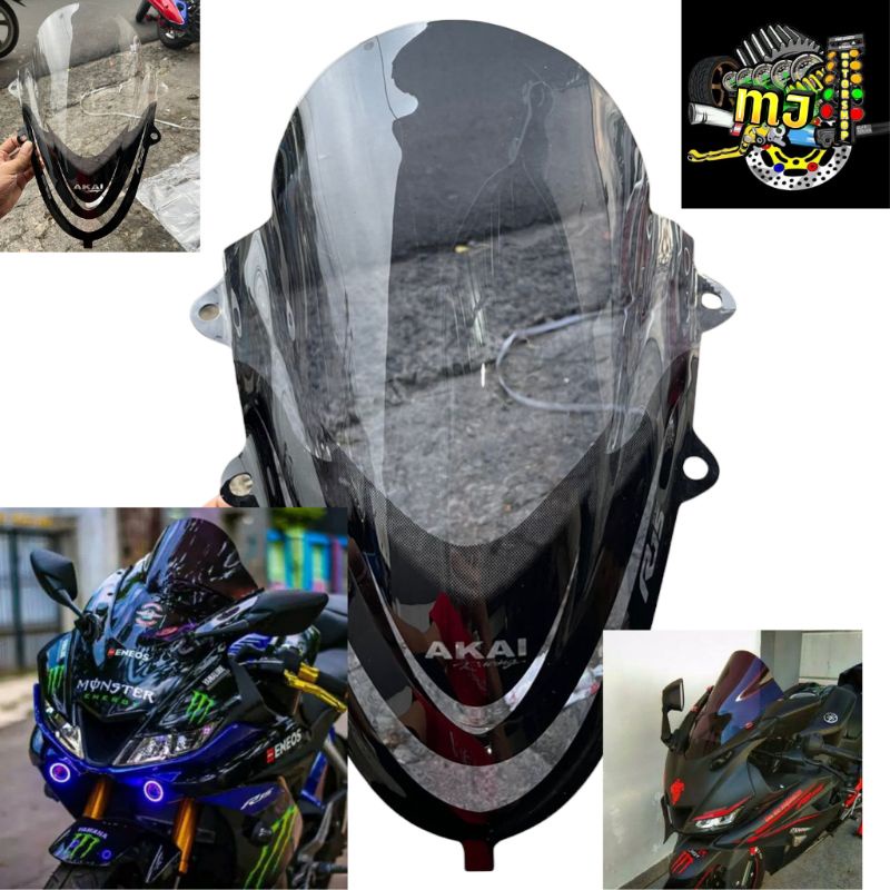 Visor R15 v3 Akai Black Series Winshield R15 v3 Winsil R15 v3 Winshield R15 V3 jenong