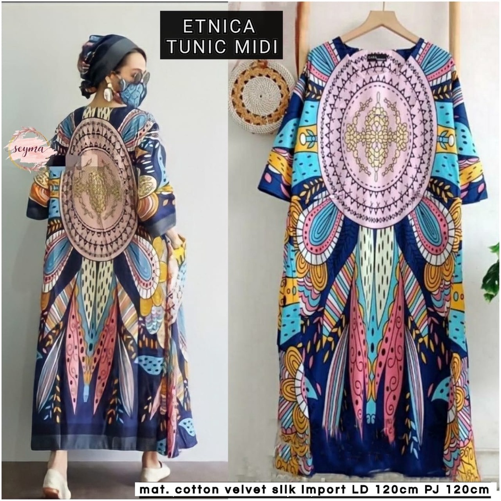 ETNICA TUNIK MIDI DRESS MOTIF ORI SEYMA