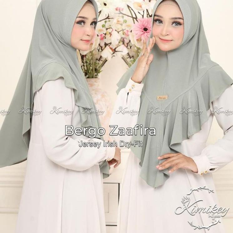 ZAAFIRA Kimikey Hijab Jilbab Instan Premium Jersey Irish Dry Fit Kerudung Bergo Pad Rempel Zafira "T