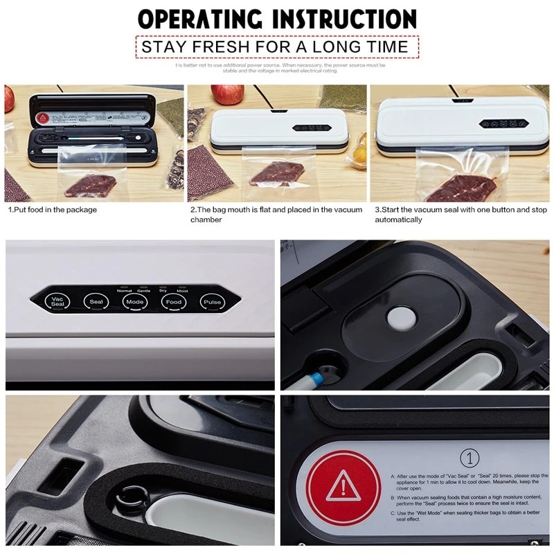 FreshpackPro QH-12 / QH-S12 XinBaoLong Portable Food Vacuum Sealer Mesin Vakum Makanan Basah Kering