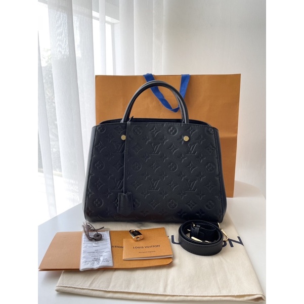 PRELOVED Louis Vuitton LV Montaigne MM Empreinte Noir 2017