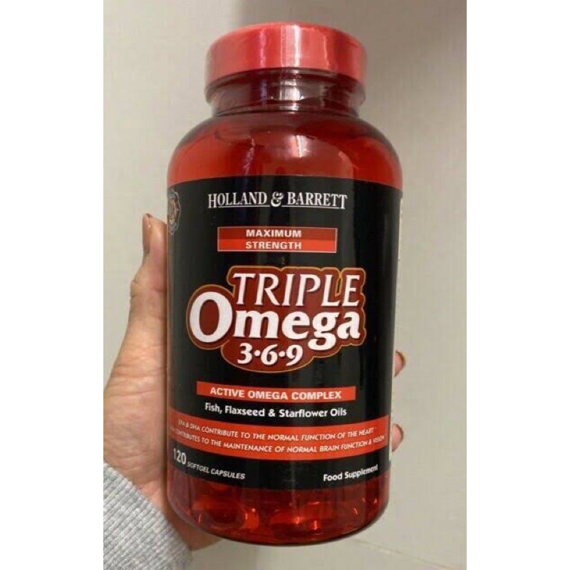 Holland Barrett Maximum Strength Triple Omega 369 120caps (holland barret 3 6 9)