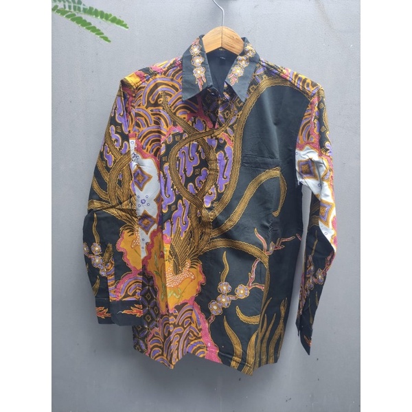 kemeja batik lengan panjang benang raja