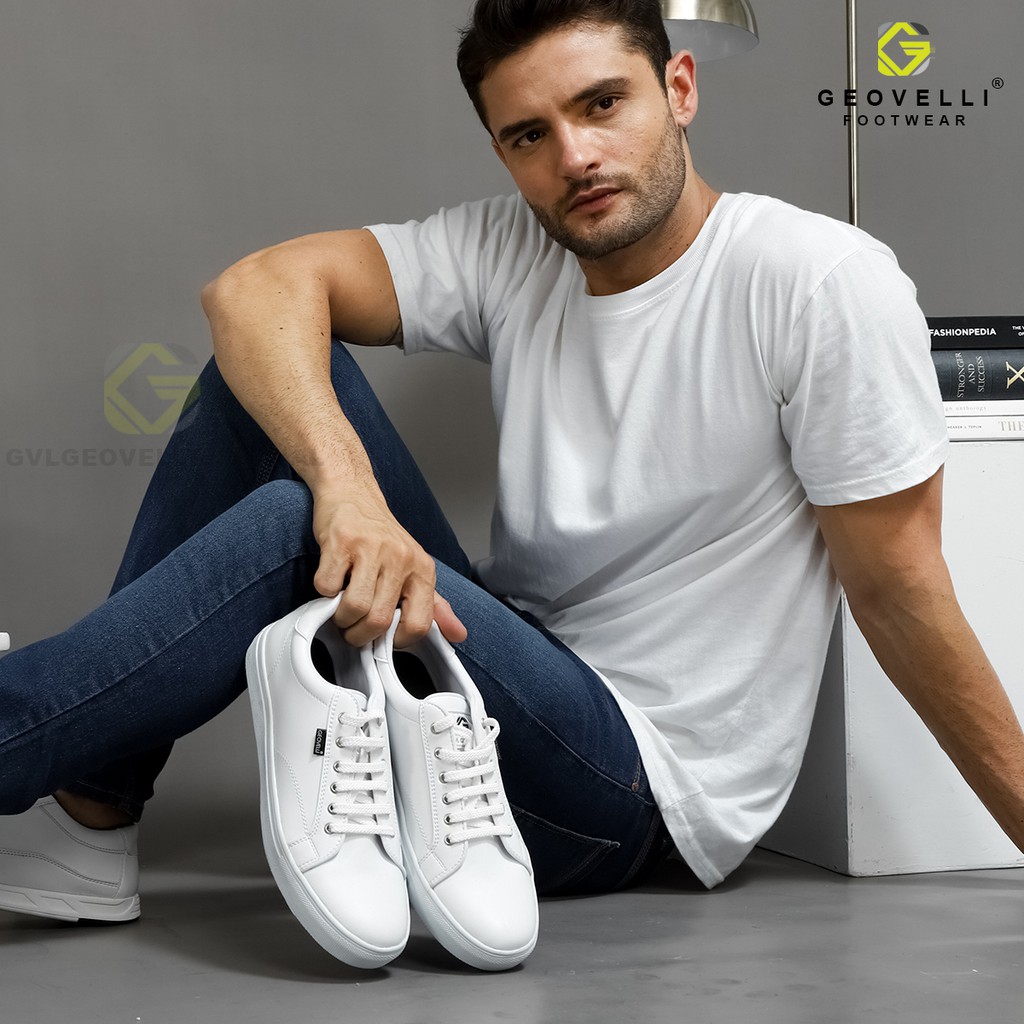 GEOVELLI | Sepatu Sneakers Pria Casual FULL WHITE ORIGINAL