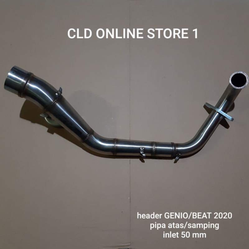 Header knalpot CLD Racing Honda Genio/Beat 2020 pipa atas/samping inlet 50 mm