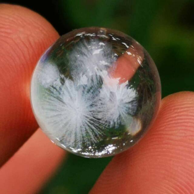 Batu Cincin NATURAL KECUBUNG ES TERATAI/ROCK KRISTAL QUARTZ