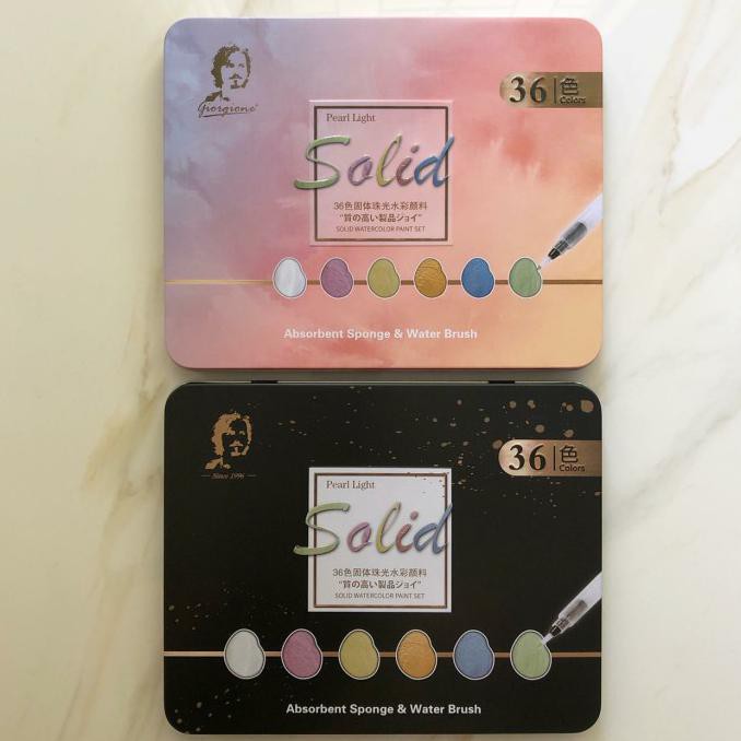 

Giorgione Solid Watercolor Tin Case GZG36 36 clr (24 basic color & 12 - black