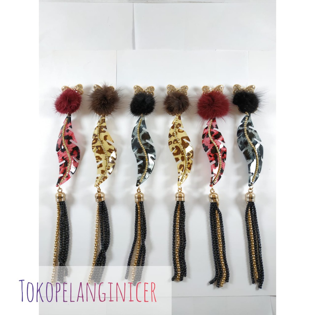 Bros Dagu Hijab pompom juntai macan by tokopelanginicer