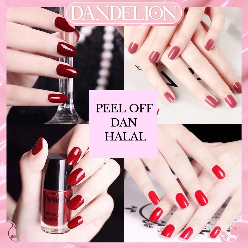 DDN 41Warna Kutek Peel Off 8ml Halal Muslimah Gel Nail Polish Cat kuku Bisa untuk Sholat Dandelion