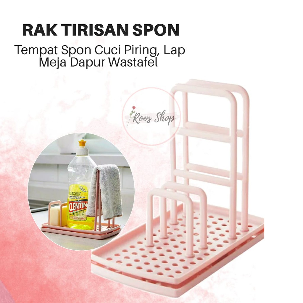  Rak  Tirisan  Spon Tempat Spons Cuci Piring  Lap Meja Dapur 