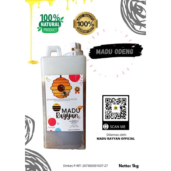 Madu Odeng 1kg/madu asli/original/raw honey.