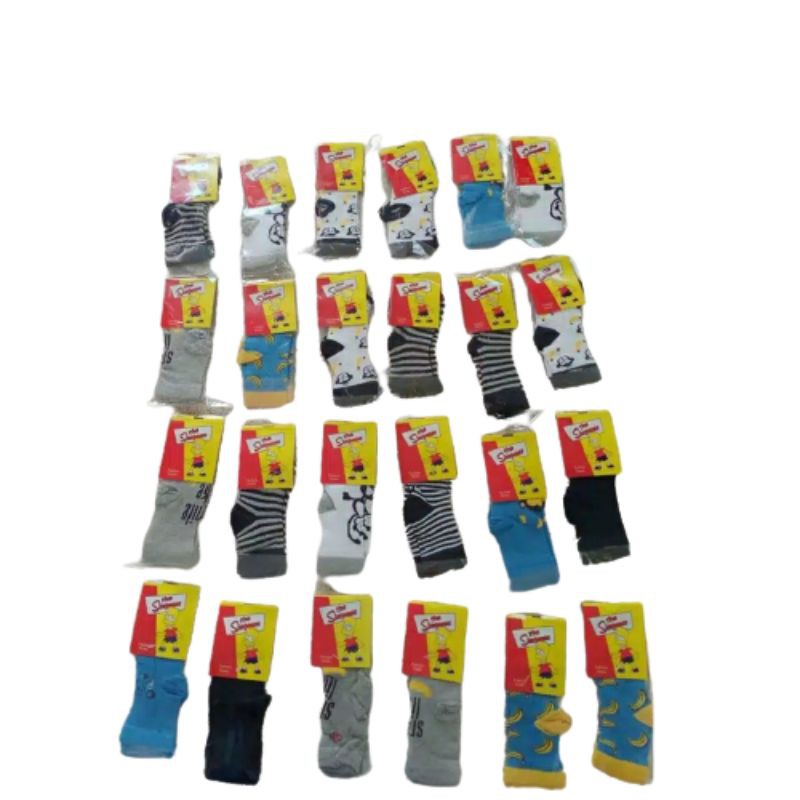 1 LUSIN ( 12 Pasang )Kaos Kaki Anak dan Bayi Premium Adem dan Halus