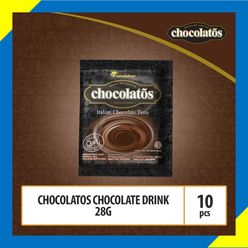 

Chocolatos Drink Minuman Coklat by GarudaFood (1 Renceng isi 10 Pcs)