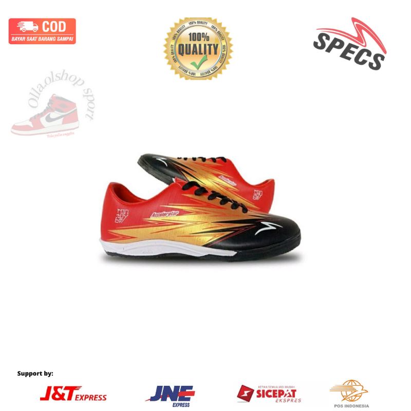Sepatu Futsal Specs acelerator LS 3 FG Runtuboy Red Gold