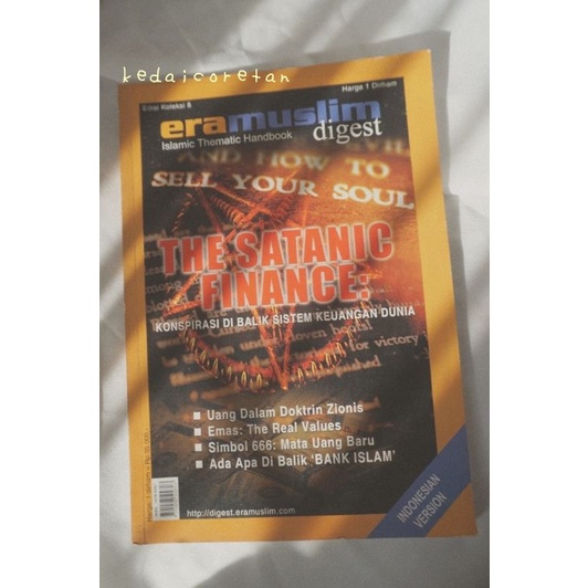 ((rare book))  Eramuslim digest The satanic finance Edisi koleksi 8 versi Indonesia Preloved origina