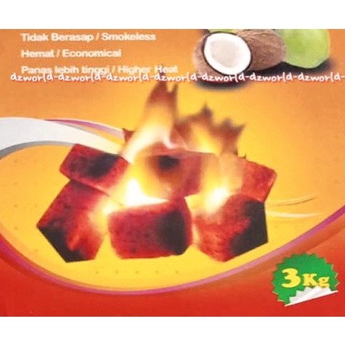 Ace Flame Arang Ramah Lingkungan Untuk BBQ 3kg Batok Kelapa Bahan Aman Aceflame Arrang