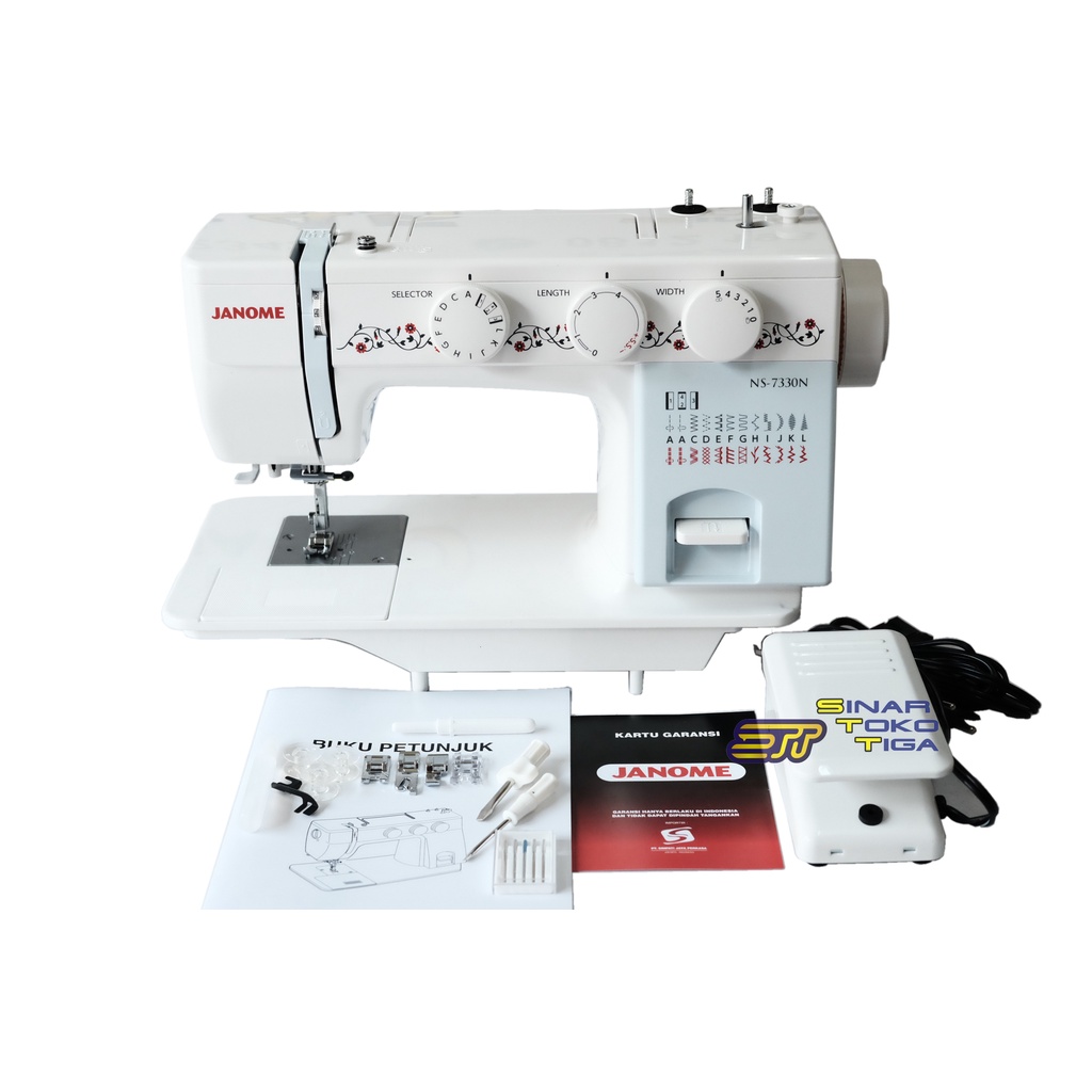 FREE MEJA - JANOME NS 7330 N MESIN JAHIT SEMI PORTABLE BODI FULL BESI NS 7330N NS7330N