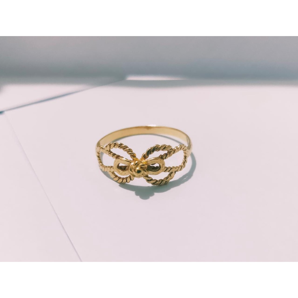 Cincin emas muda kadar rendah 1gram cincin emas muda simpul