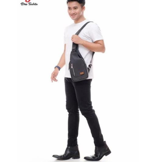 Barang Pilihan.. Waistbag Keenan by Biru Tsabita (Tas Cowok, untuk remaja dan pria dewasa)