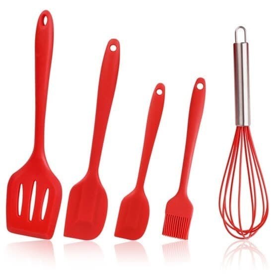 VOM - 5Pcs Silicone Utensil Set - Set Peralatan Masak Silikon 5 Pcs 0675