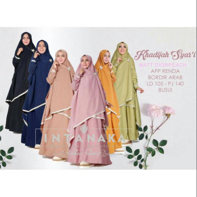 Gamis + Khimar Set Khadijah Syari ori by Intanaka