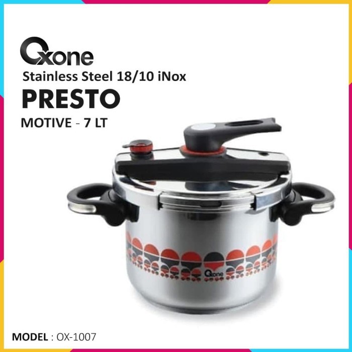 Panci Presto Oxone 7lt OX-1007 Presto Motif Pressure Cooker [ORIGINAL]