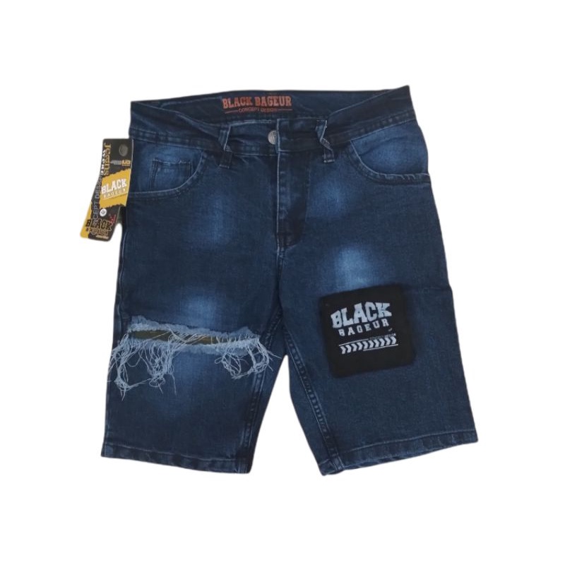 Celana Jeans pendek sobek pria