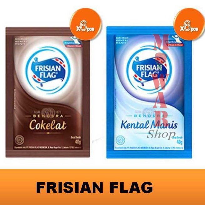 

(6 sachet x 1 renteng) FRISIAN FLAG Susu Kental Manis Sachet Coklat Atau Putih Renceng Rentengan