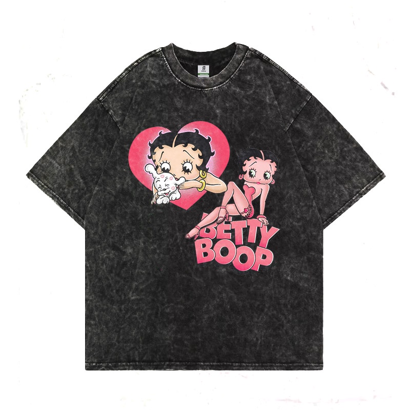 daxdexter.id "Bety Boop 05" Oversized T-Shirt [Stone Wash] kaos bety boop