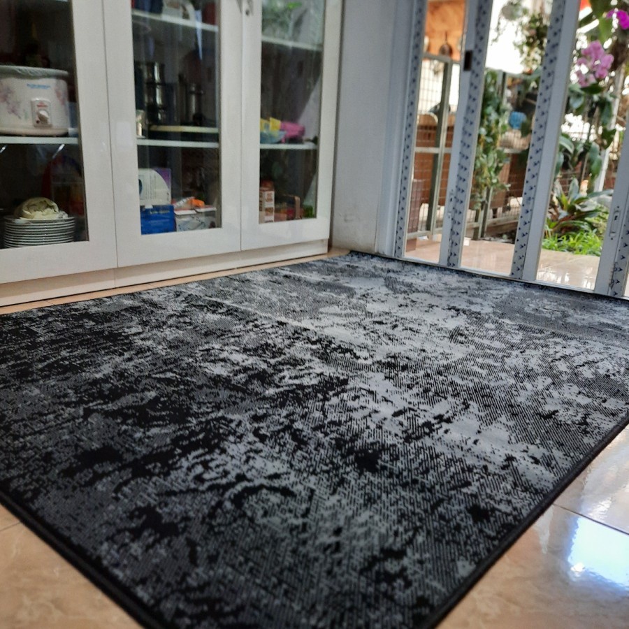 MAROC Karpet Lantai 160x210 Midnight Monokrom - Midnight 15-1