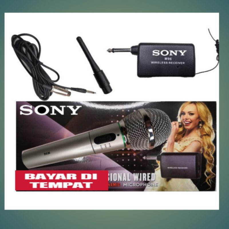 Mic wireless Sony M96 profesional microphone sony murah bagus