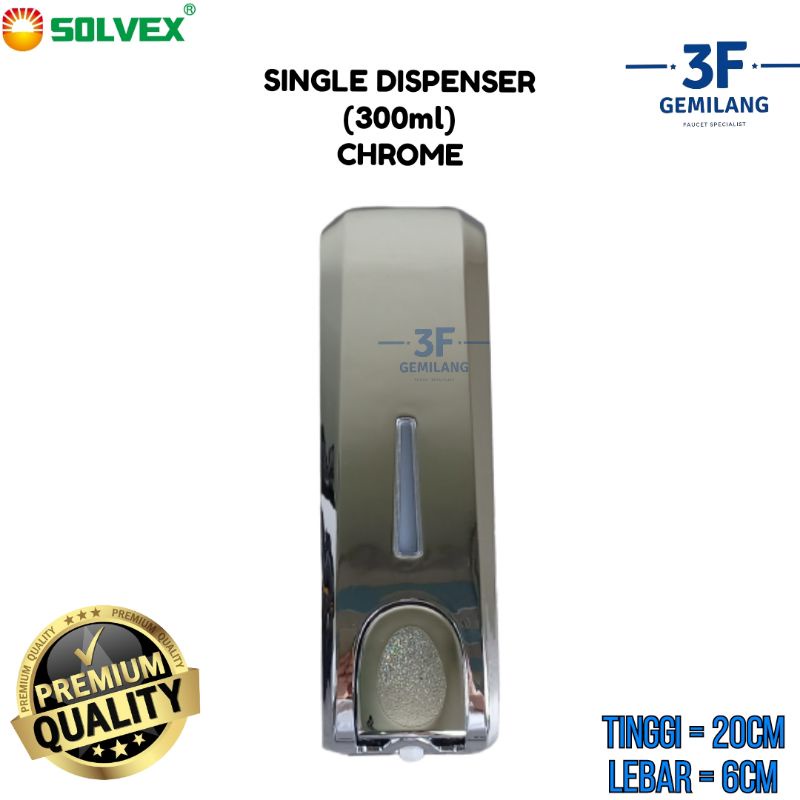 Solvex - SOAP DISPENSER SINGLE - Tempat Sabun Cair - PREMIUM QUALITY