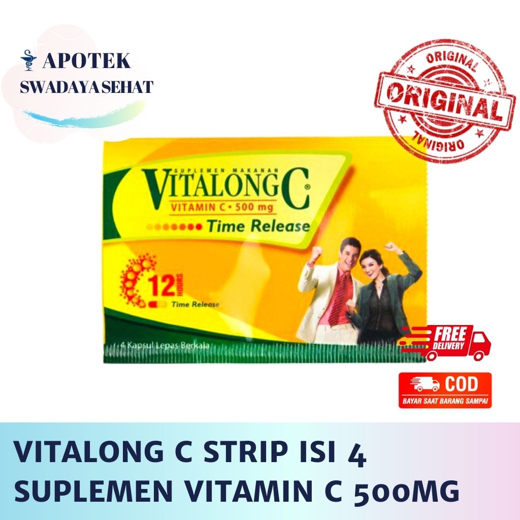 VITALONG C + ZINC Strip Isi 4 Tablet - Vitalong C Vitamin C 500 MG Tab Zink