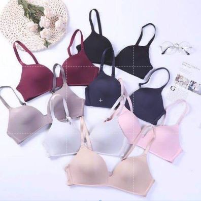 Bra Wanita Tanpa Kawat Bahan Halus Pakaian Dalam bralette Push Up Elastis Sexy dengan Busa