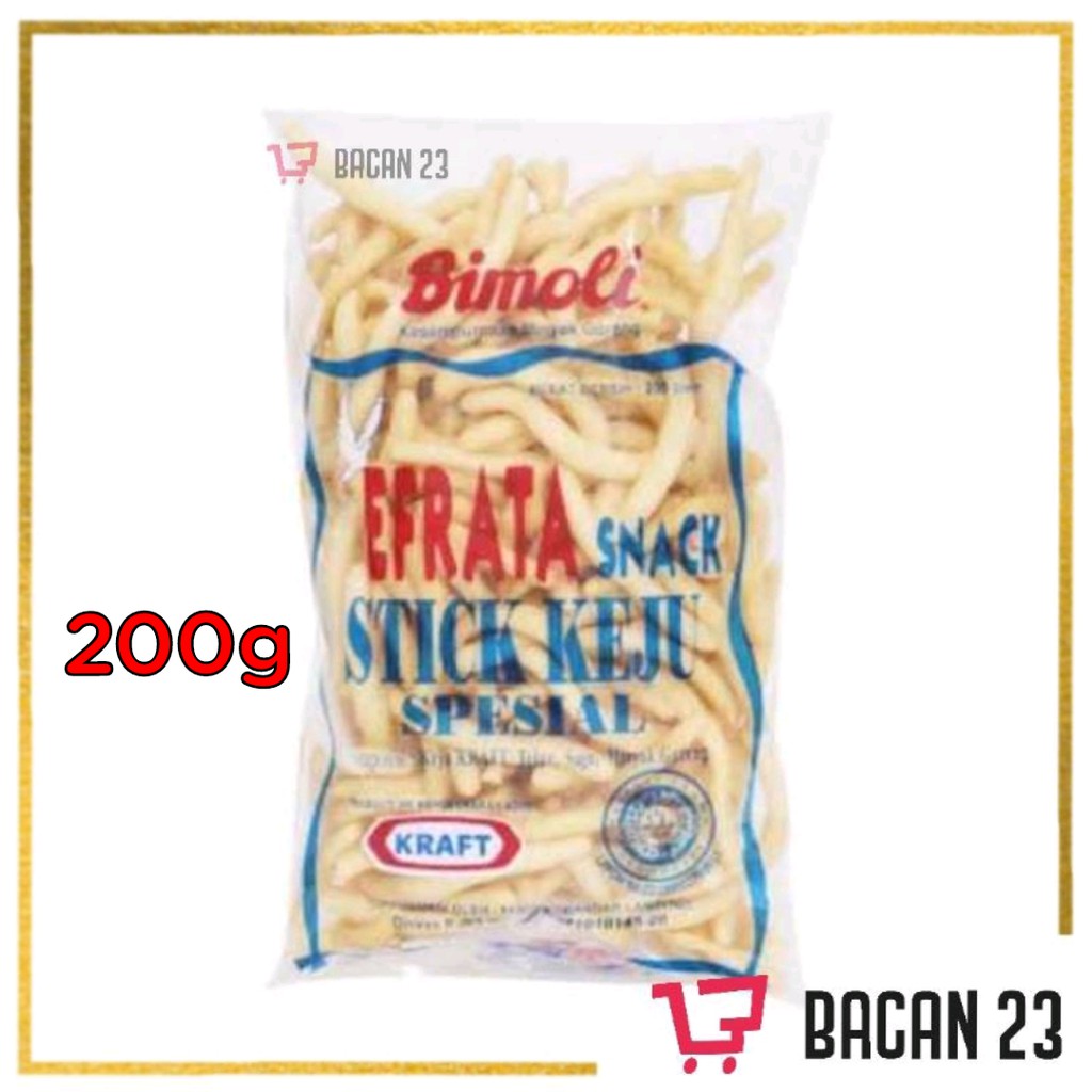 

Efrata Snack Stick Keju 200g - ( Bimoli - Kraft ) / Kraft Cheese Stik / Bacan 23 - Bacan23