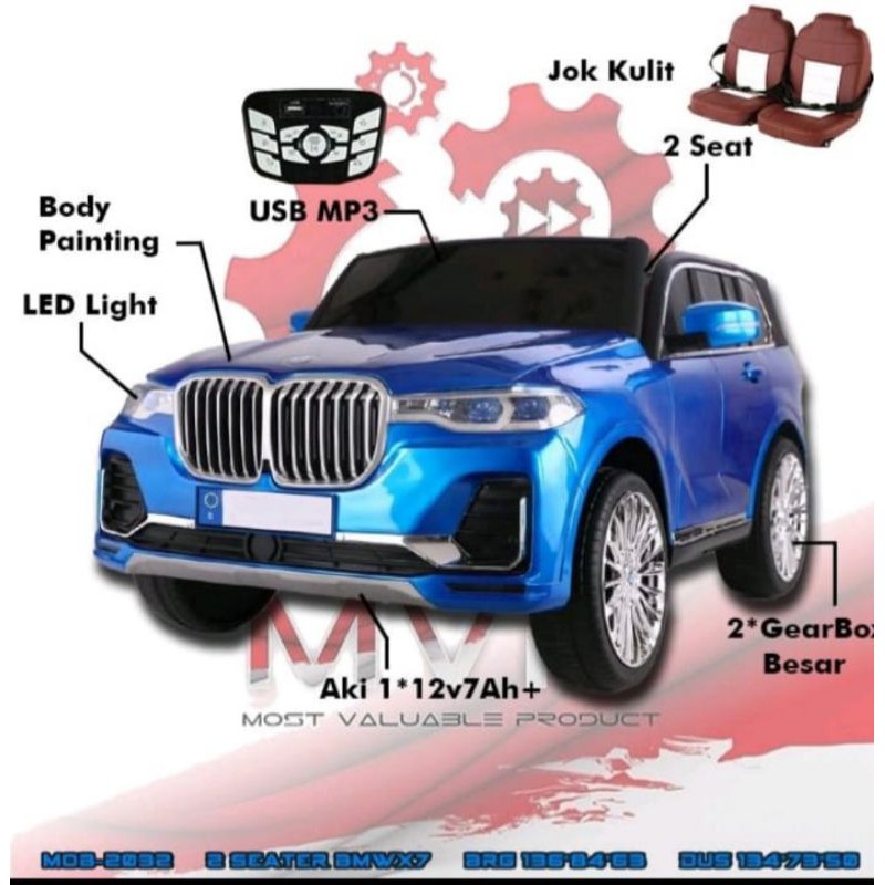 Mainan anak MOBIL AKI BMW X7 MOB (CAT DUCO)