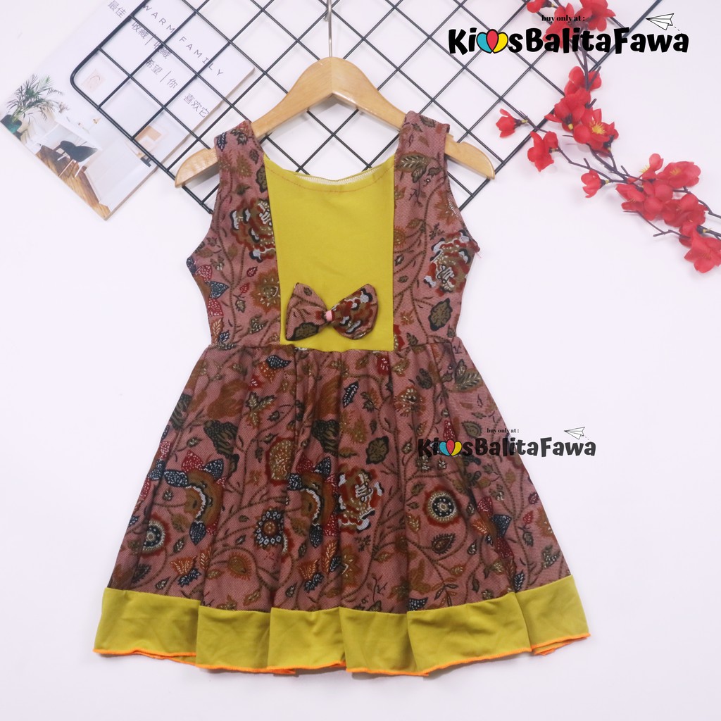 (BATIK) Dress Aurora uk Bayi - 4 Tahun / Baju Anak Perempuan Murah Dres Yukensi Adem Pakaian Pesta