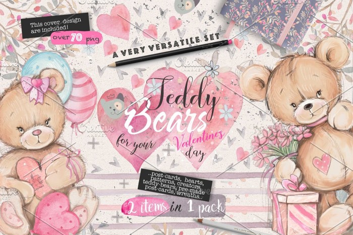 Teddy Bears 2 In 1 - Vector Designs