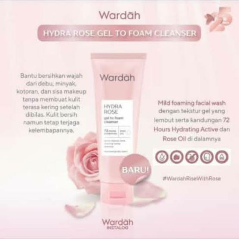 Wardah Hydra rose facial foam