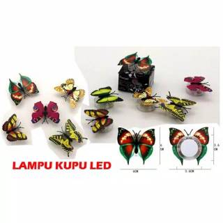  LAMPU  KUPU LED  DEKORASI  KAMAR  BUTTERFLY NIGHT LIGHT LAMPU  