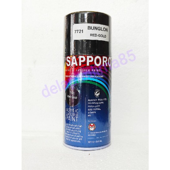 Sapporo Paint Bunglon Red Gold 7721/cat semprot/pylox/pilox/pilok/cat duco/cat aerosol/motor/helm