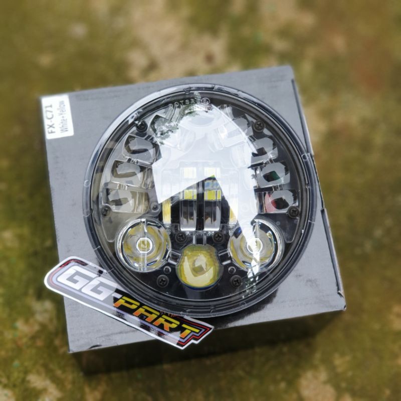 lampu lampu depan daymeker 5inc 16 led pnp batok l2g yl cb125 lampu daymeker import kwalitas bagus