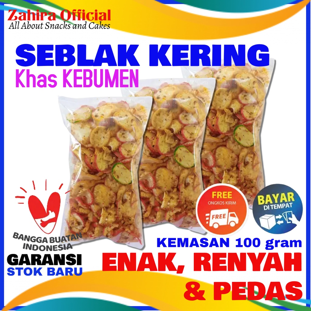 

Kerupuk Seblak Kering Cemilan Keripik Pedas Bumbu Kencur 100gram