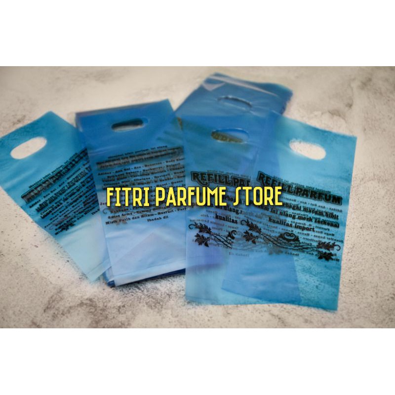 Kantong plastik parfum refill shopping bag keresek parfum refill 22x10 isi 100pcs